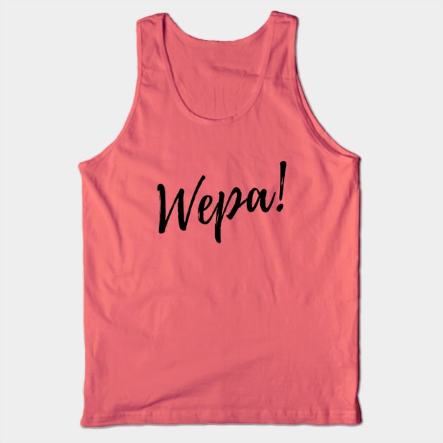 Wepa! | Black Print Tank Top by monoblocpotato